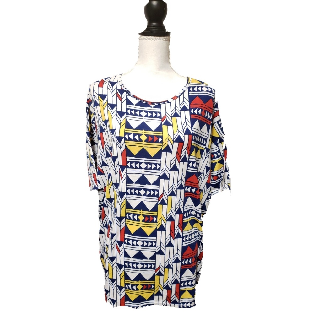 Lularoe Womens Short Sleeve Oversize Top Size M